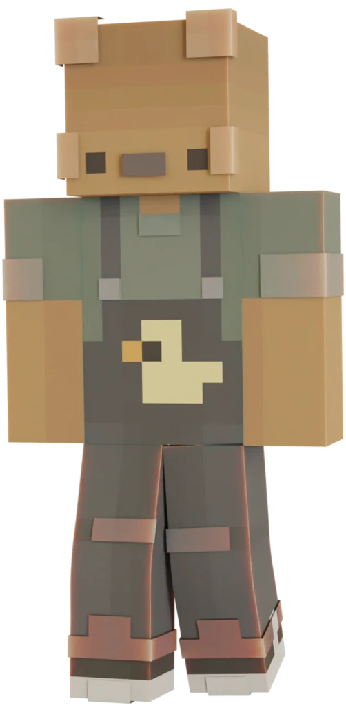 Minecraft-personage met een MolenCraft hoodie